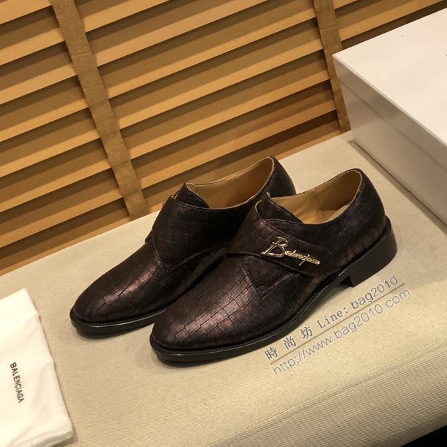 Balenciaga經典款男鞋 巴黎世家頂級版本進口原版小牛皮西裝鞋  hdbl1191